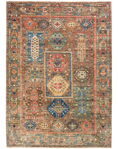 Tappeto Tribal Pakistan bianco grigio 145x205