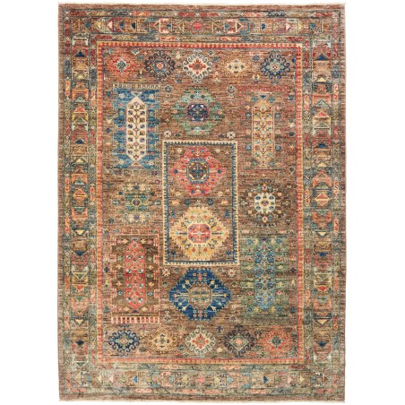 Tappeto Tribal Pakistan bianco grigio 145x205