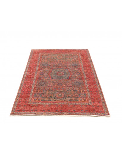 Tappeto Mamlouk Pakistan rosso giallo 99x149