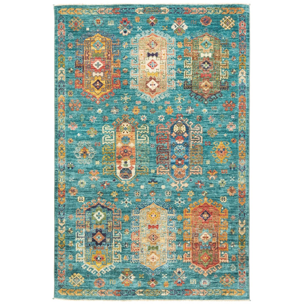 Tappeto Tribal Pakistan grigio marrone 126x189 Tappeto Tribal Pakistan grigio marrone 126x189