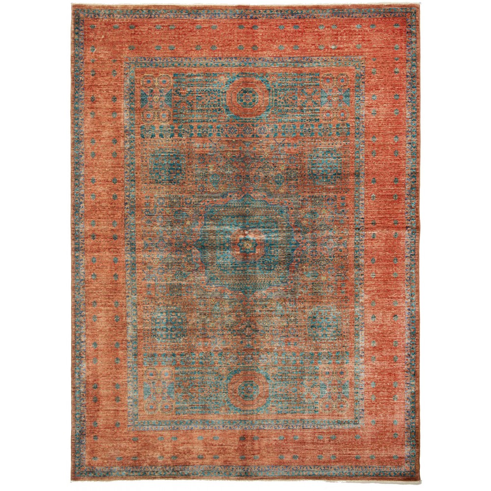 Tappeto Mamlouk Pakistan rosso grigio 173x245 Tappeto Mamlouk Pakistan rosso grigio 173x245