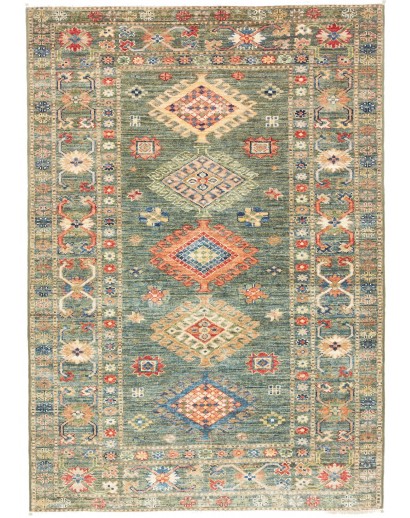 Tappeto Kazak Fine Pakistan marrone bianco 105x151