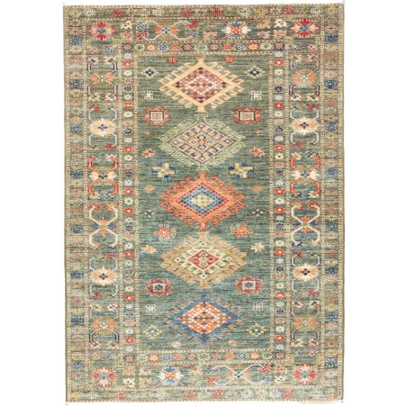 Tappeto Kazak Fine Pakistan marrone bianco 105x151