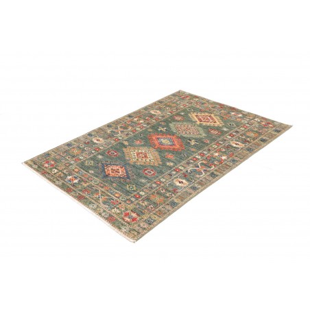 Tappeto Kazak Fine Pakistan marrone bianco 105x151