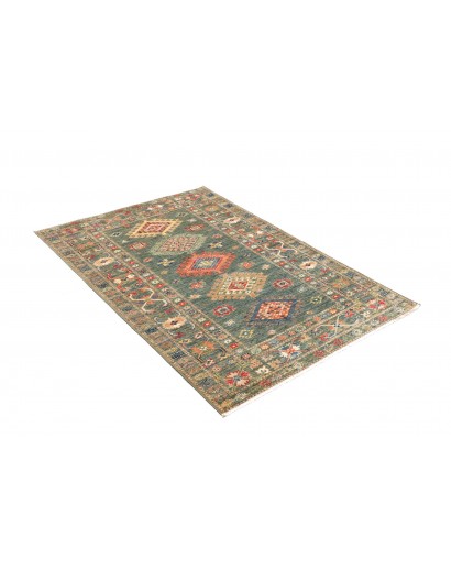 Tappeto Kazak Fine Pakistan marrone bianco 105x151