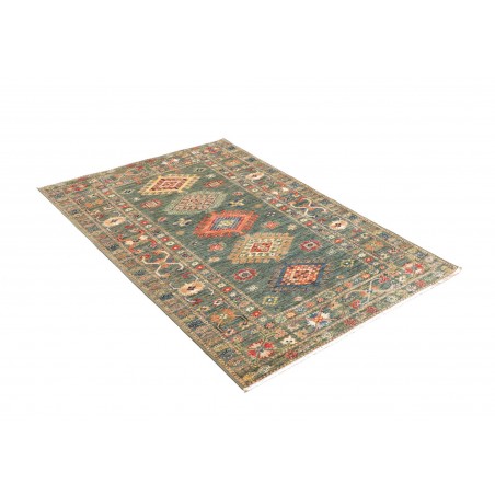 Tappeto Kazak Fine Pakistan marrone bianco 105x151