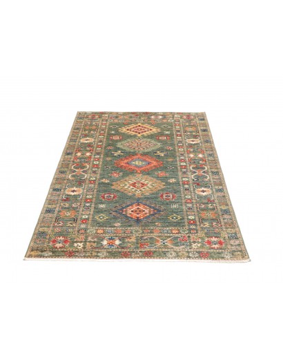 Tappeto Kazak Fine Pakistan marrone bianco 105x151