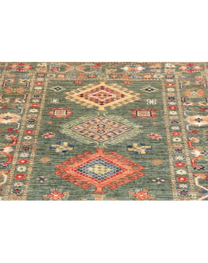 Tappeto Kazak Fine Pakistan marrone bianco 105x151