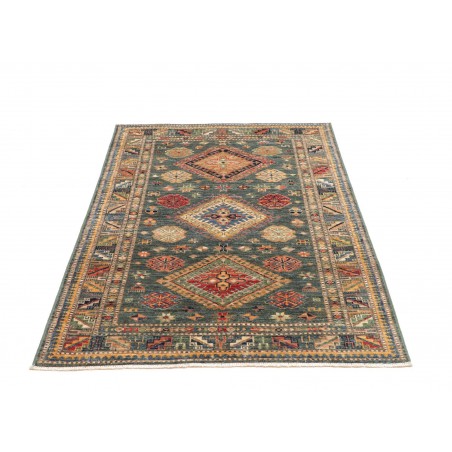 Tappeto Kazak Fine Pakistan bianco azzurro 102x148