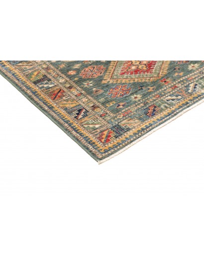 Tappeto Kazak Fine Pakistan bianco azzurro 102x148