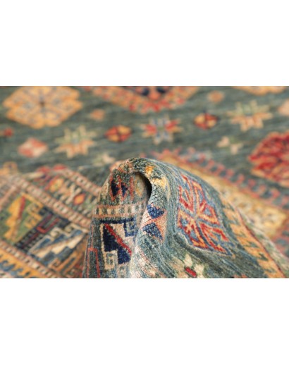 Tappeto Kazak Fine Pakistan bianco azzurro 102x148