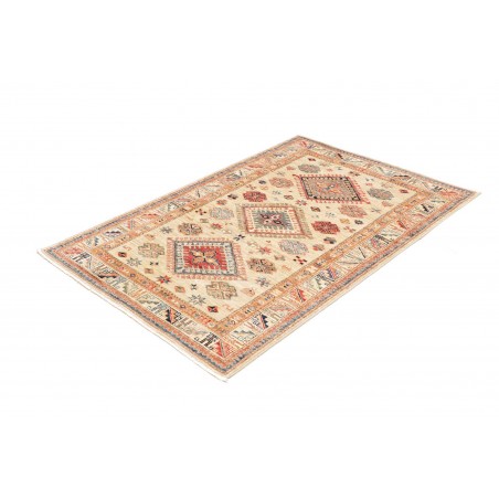 Tappeto Kazak Fine Pakistan marrone giallo 100x147