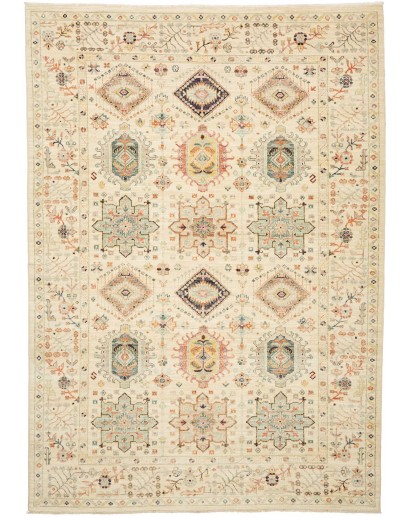 Tappeto Tribal Pakistan giallo verde 167x239