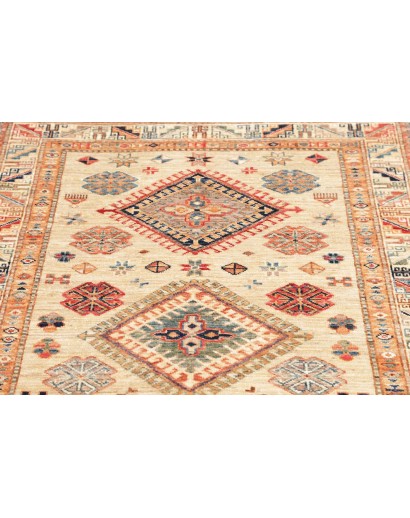 Tappeto Kazak Fine Pakistan marrone giallo 100x147