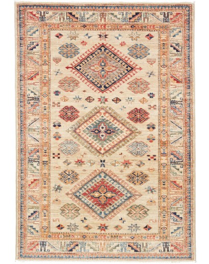 Tappeto Kazak Fine Pakistan marrone giallo 100x146