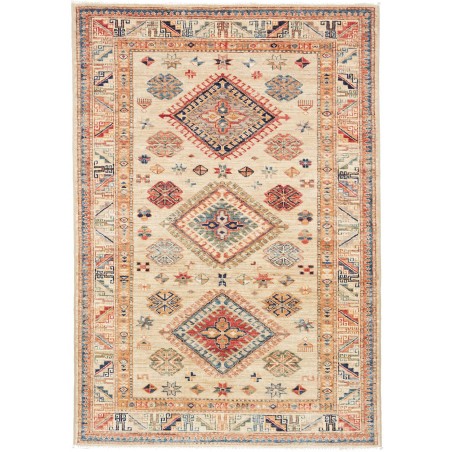 Tappeto Kazak Fine Pakistan marrone giallo 100x146