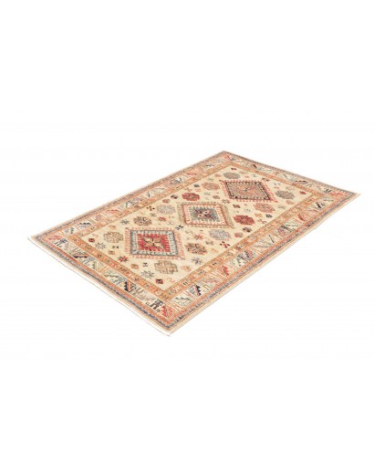 Tappeto Kazak Fine Pakistan marrone giallo 100x146