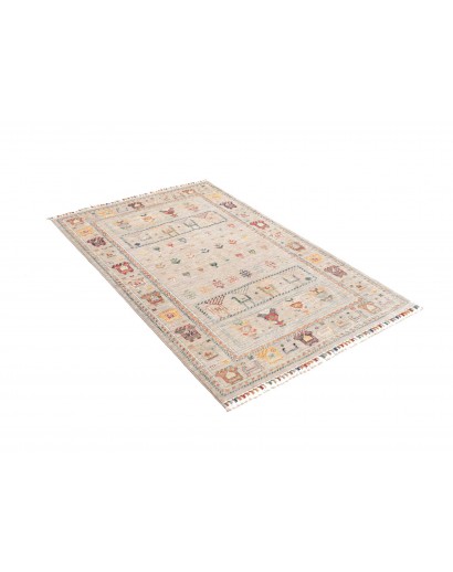 Tappeto Rubin Pakistan bianco grigio 98x155