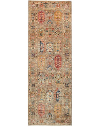 Tappeto Tribal Pakistan marrone grigio 78x232