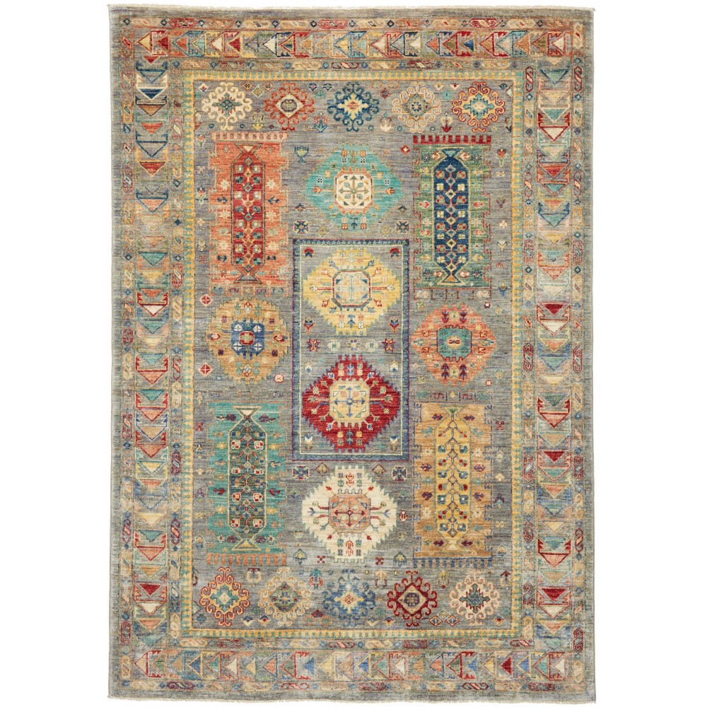 Tappeto Tribal Pakistan marrone grigio 165x238 Tappeto Tribal Pakistan marrone grigio 165x238