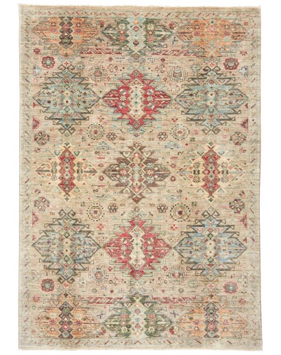 Tappeto Tribal Pakistan marrone bianco 145x207