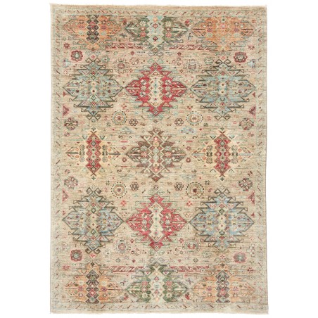 Tappeto Tribal Pakistan marrone bianco 145x207