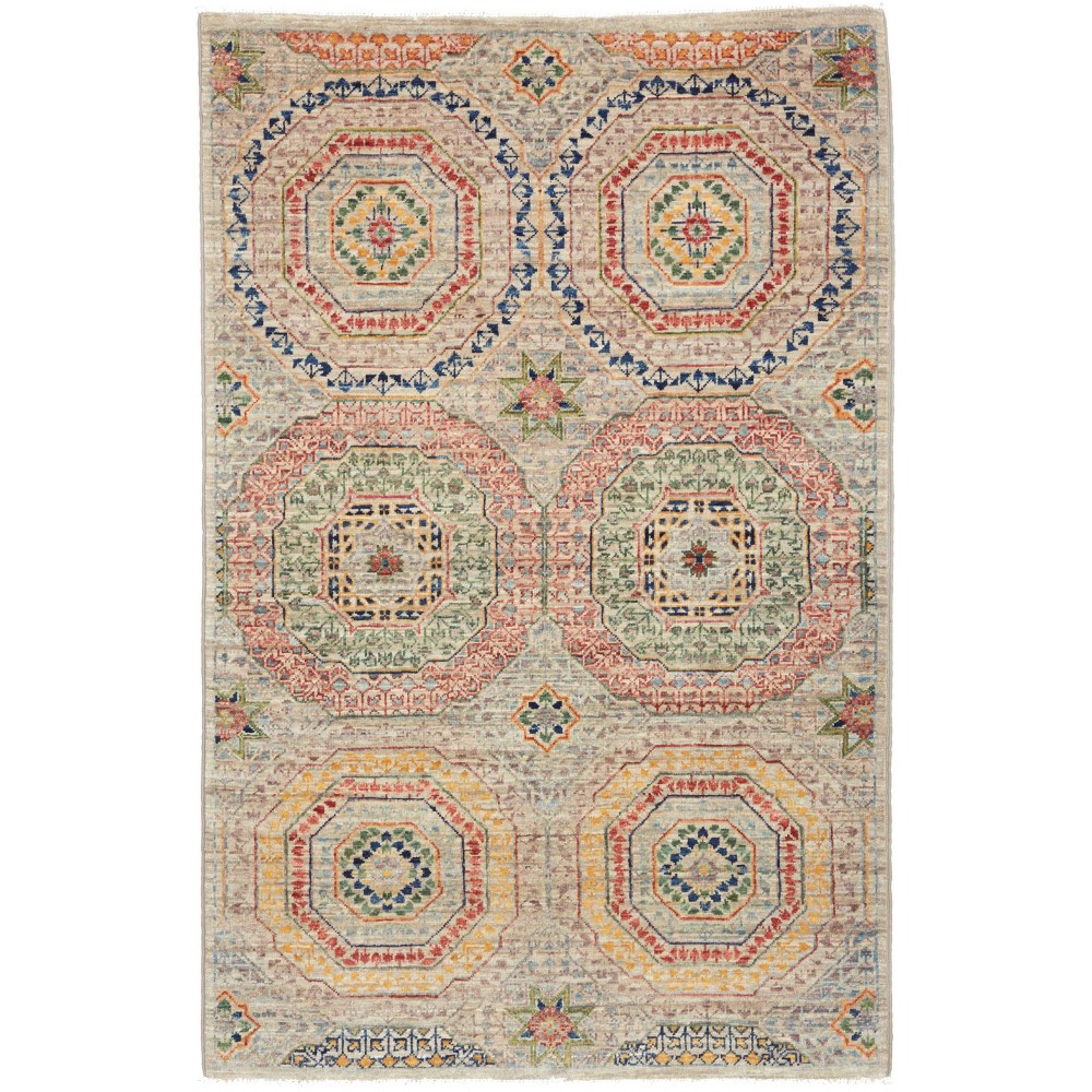 Tappeto Mamlouk Pakistan marrone grigio 79x124