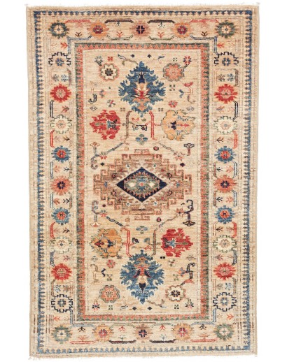 Tappeto Kazak Fine Pakistan marrone giallo 79x123