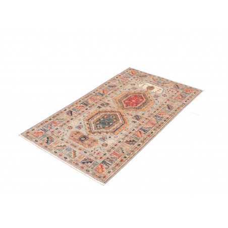 Tappeto Kazak Fine Pakistan marrone grigio 77x128