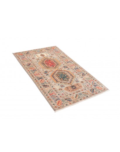 Tappeto Kazak Fine Pakistan marrone grigio 77x128