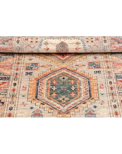 Tappeto Kazak Fine Pakistan marrone grigio 77x128