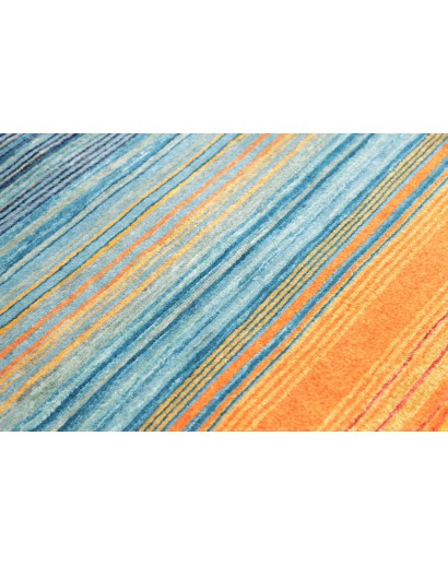 Tappeto Royal Gabbeh Pakistan arancione blu 94x152