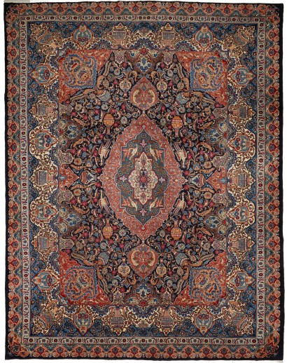 Tappeto Kashamr Zirkhaki Persia grigio rosso 295x370
