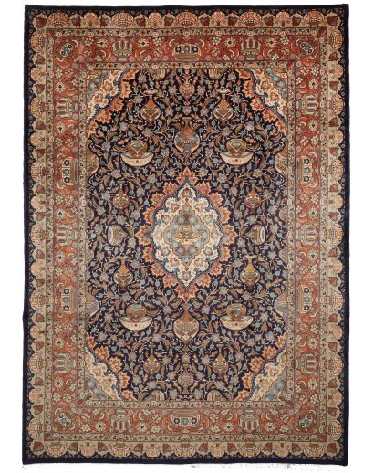 Tappeto Kashamr Zirkhaki Persia azzurro bianco 248x346