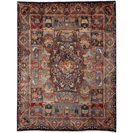 Tappeto Kashamr Zirkhaki Persia grigio marrone 294x385