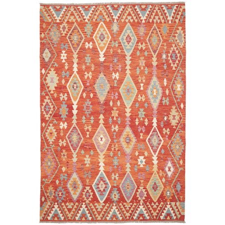 Tappeto Kilim Afghanistan rosso 197x299