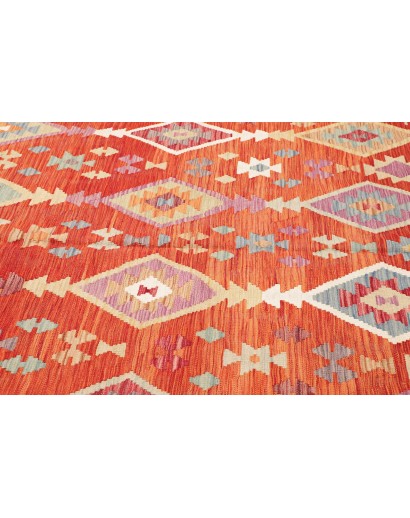 Tappeto Kilim Afghanistan rosso 197x299