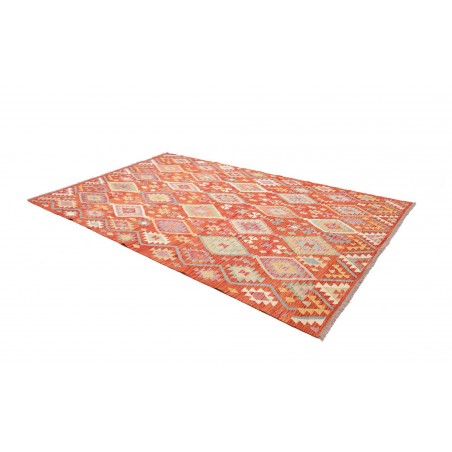 Tappeto Kilim Afghanistan arancione rosso 197x305