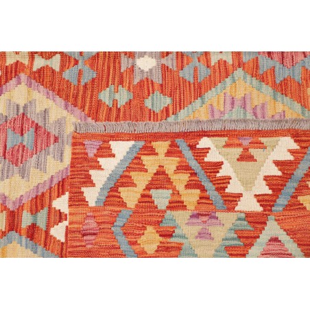 Tappeto Kilim Afghanistan arancione rosso 197x305