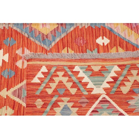 Tappeto Kilim Afghanistan arancione rosso 201x300