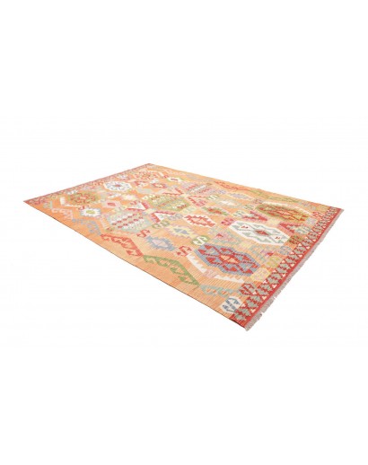 Tappeto Kilim Afghanistan marrone giallo 206x292