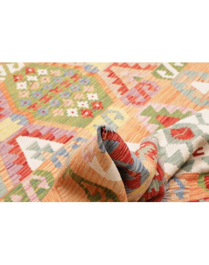 Tappeto Kilim Afghanistan marrone giallo 206x292