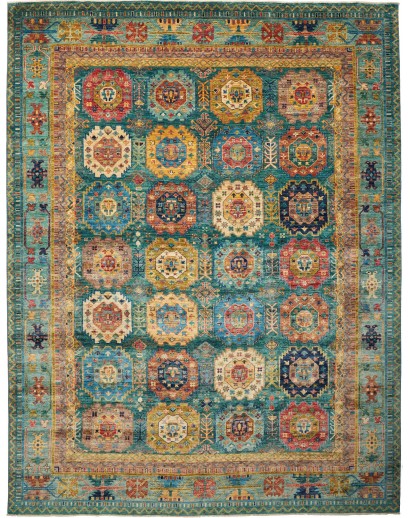 Tappeto Tribal Pakistan bianco grigio 249x325