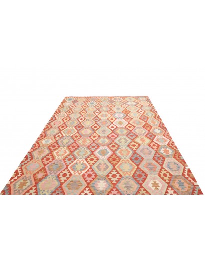 Tappeto Kilim Afghanistan marrone rosso 202x298