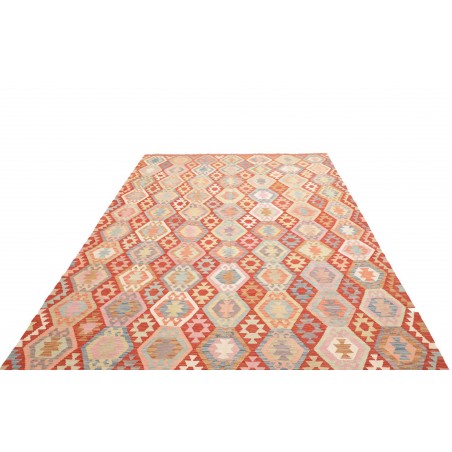 Tappeto Kilim Afghanistan marrone rosso 202x298