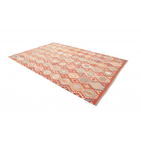 Tappeto Kilim Afghanistan marrone rosso 202x298