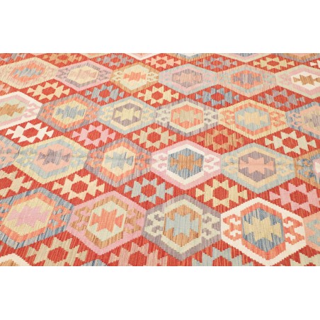 Tappeto Kilim Afghanistan marrone rosso 202x298