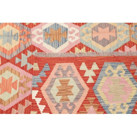 Tappeto Kilim Afghanistan marrone rosso 202x298