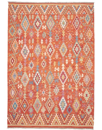 Tappeto Kilim Afghanistan arancione 201x293