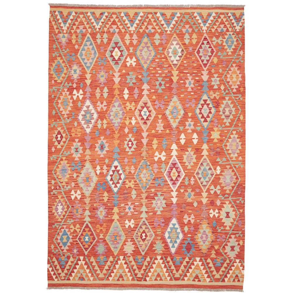 Tappeto Kilim Afghanistan arancione 201x293